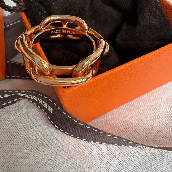 Hermes Regate scarf 90 ring in rose gold - Picture 3 of 6